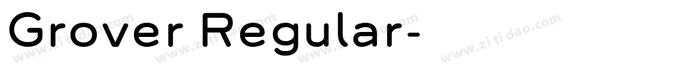 Grover Regular字体转换
